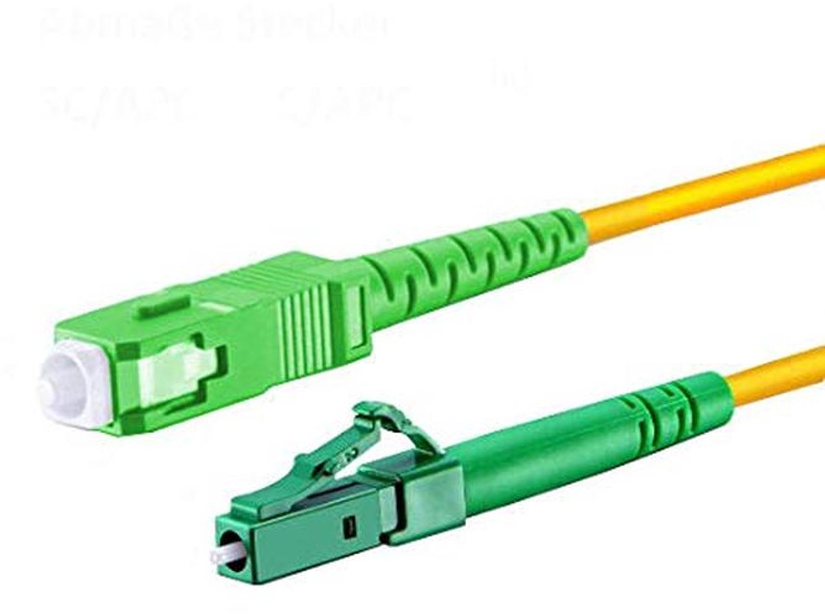 Glasvezelkabel 5m Simplex SC/APC naar LC/APC 8° - Hoge Kwaliteit Netwerkverbinding