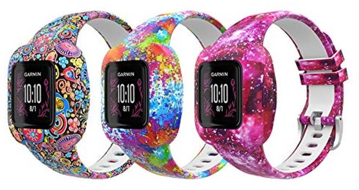 Verstelbare Siliconen Armband voor Vivofit JR 3 en andere modellen - 3-pack