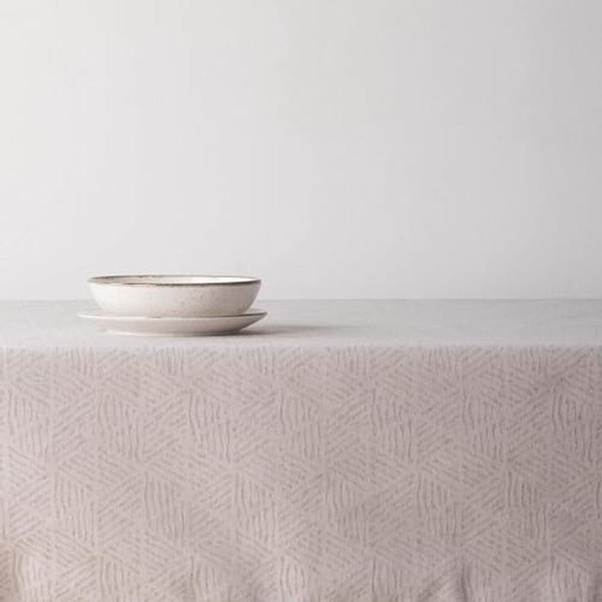 Vlekbestendige Jacquard Tafelkleed 100 x 80 cm - Grijs, Extra Zacht