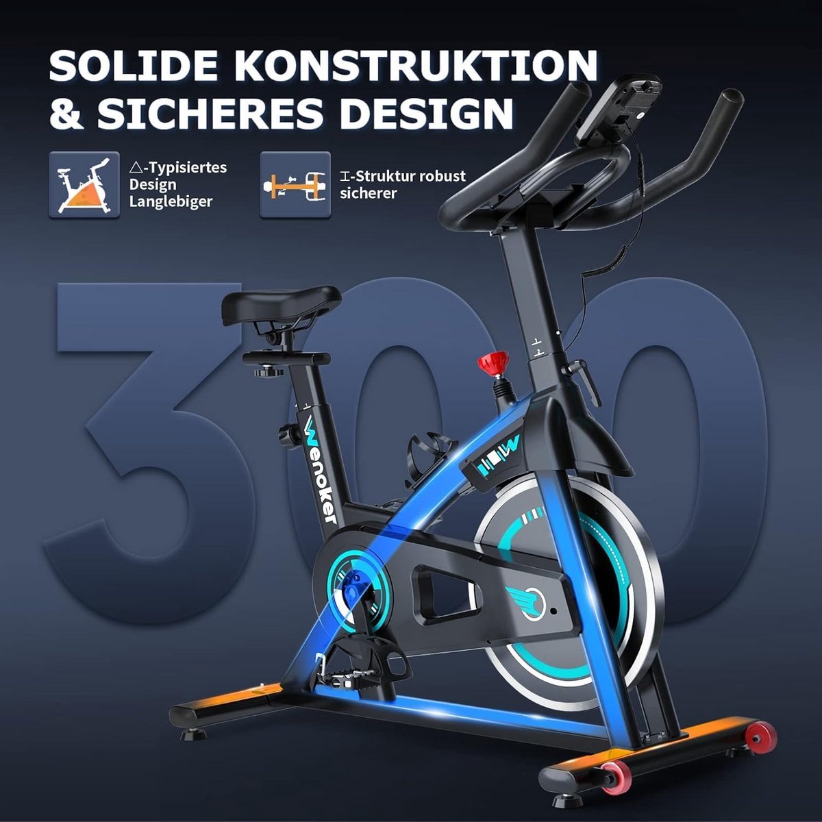 Indoor Stationaire Fiets met LCD-Monitor voor Thuisgebruik - afbeelding 2