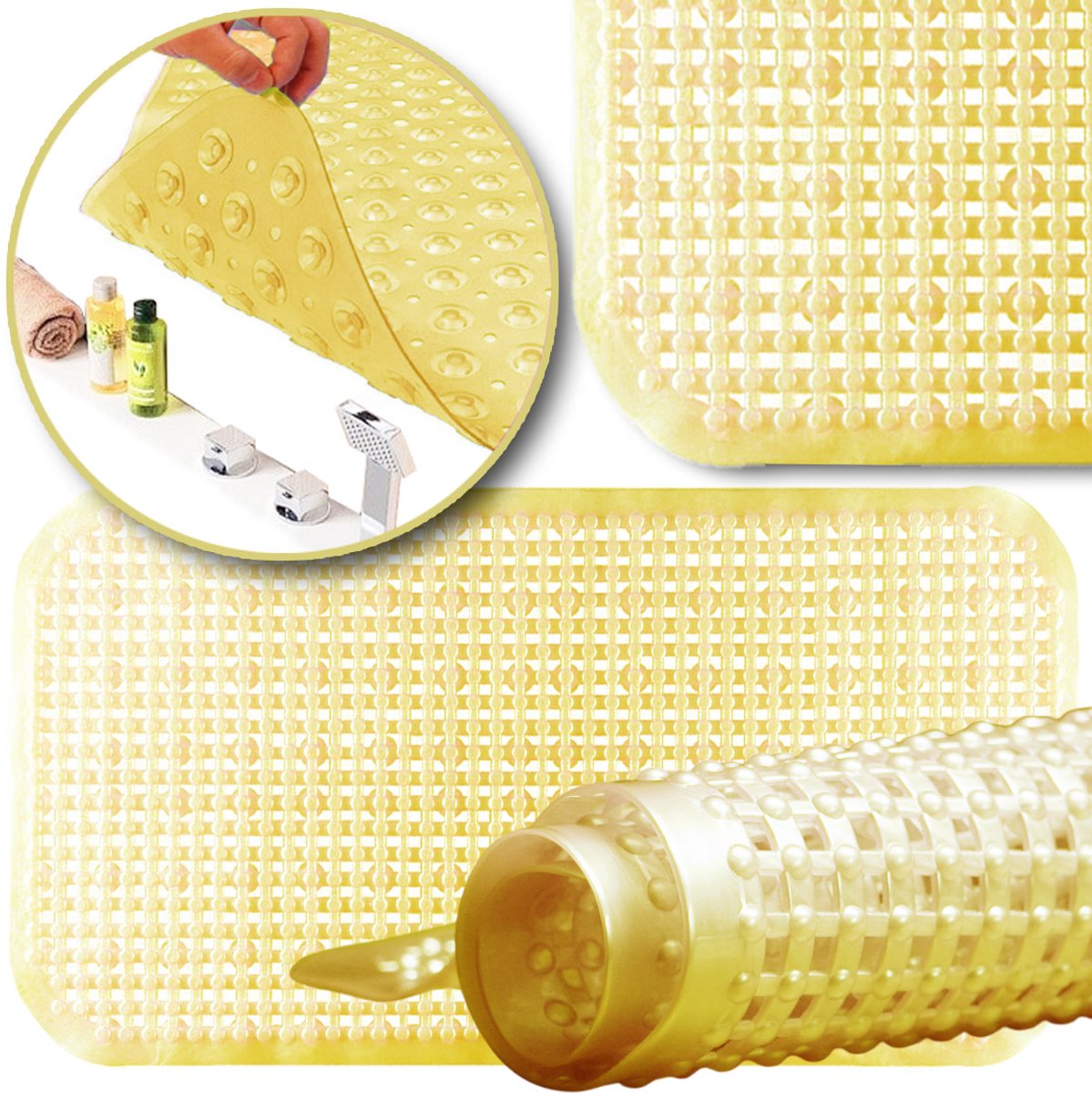 Antislip Badmat - Douchemat met Zuignappen - 72x34 cm