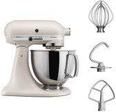 KitchenAid Artisan 5KSM125EMH - Keukenmachine - 4,8L - Milkshake - 3 menghaken