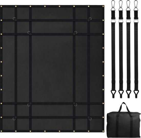 NatureAqua Bagagenet, voor auto, aanhangernet, kofferbak, 75 x 60 cm, rekt uit tot 140 x 120 cm