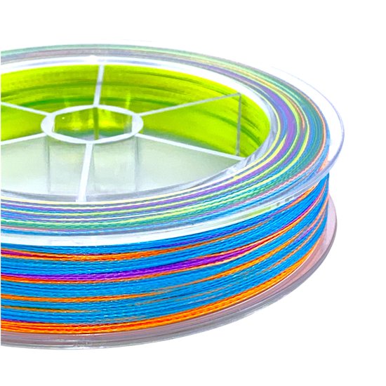 S&D - Gevlochten Vislijn 300m - 0.14mm - 4.5kg - Regenboog - 4-Strengs PE - Sterk, Dun en Slijtvast - Zoet- & Zoutwater Vissen van S&D — afbeelding 3