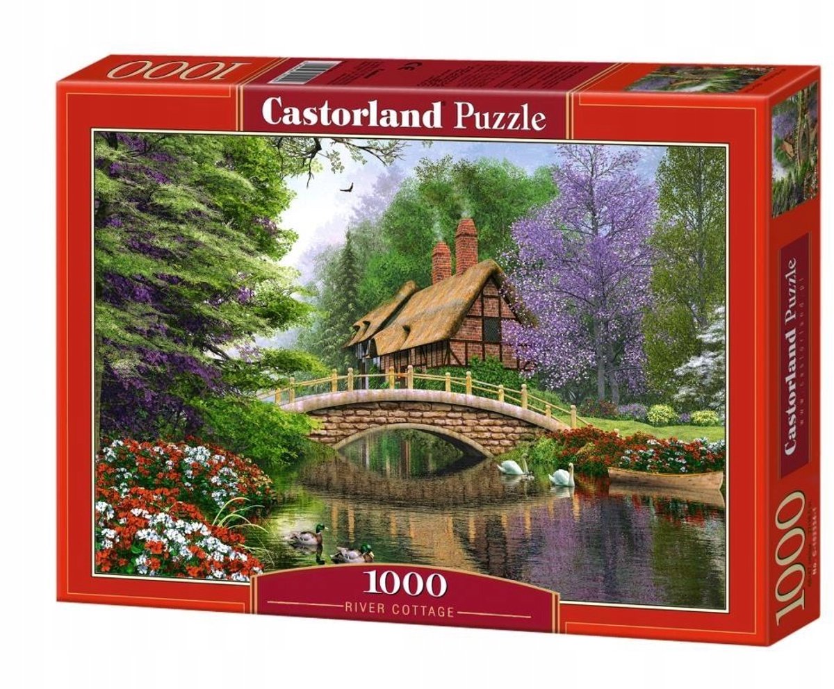 Mooie Huis aan de Rivier Puzzel 1004 Stukjes - Landschap voor Jongeren