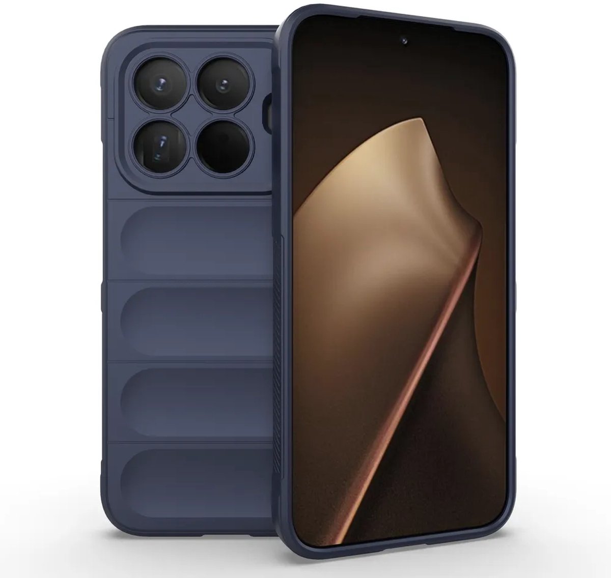 MobyDefend Hoesje - Geschikt voor Xiaomi 15T Pro - TPU Gripcase - Blauw