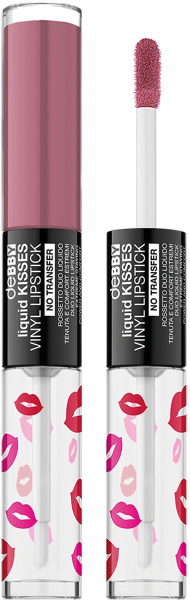 deBBY Liquid Kisses Vinyl Lipstick, Roze, Rose Dust, 1 kleuren, Kleurend, Glans, Vloeistof