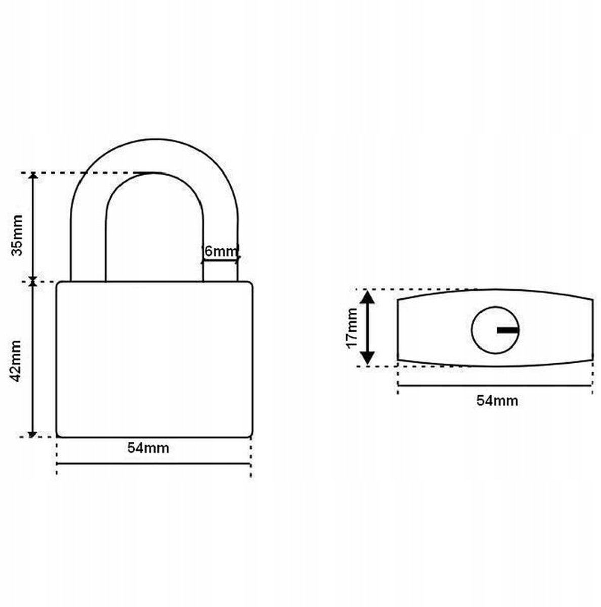 XL-Tools Gietijzeren hangslot 60 mm - Gehard en weerbestendig