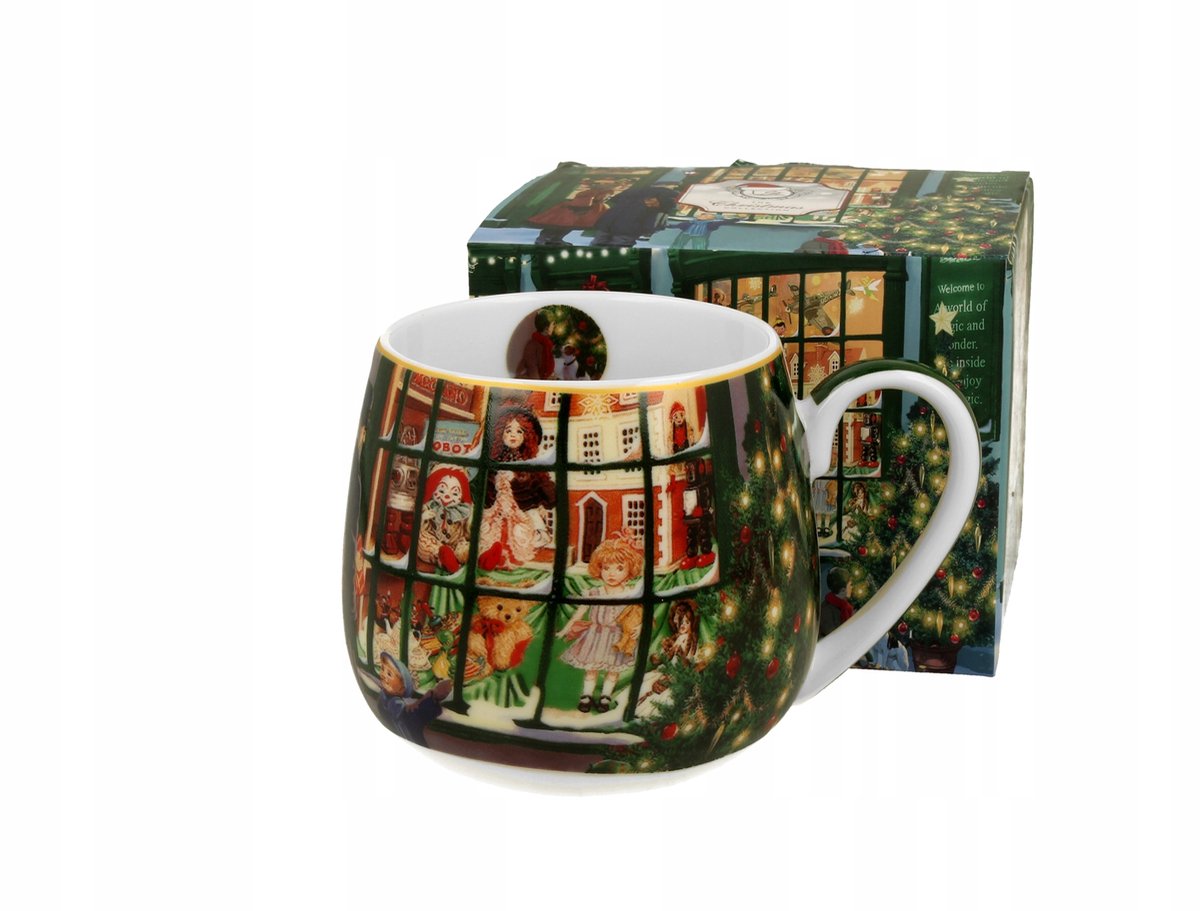 Kerstmok 'Kerstetalage' 430ml - Porselein