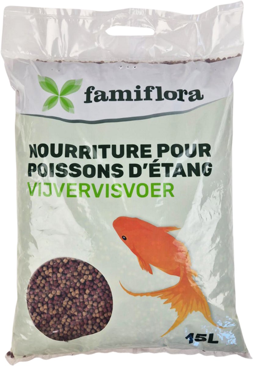 Famiflora Koi Mix OSW Astax Pond Pellet - 6 mm - 15 L - Luxe Voedermix voor Gezonde, Kleurige Koi - Stimuleert gezonde groei zodat je koi groot en sterk worden