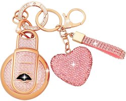 Sleutelhoes TPU Diamant Afwerking Compatibel met BMW Mini Cooper S D SD One F54 F55 F56 F57 F60 R56 R57 R58 R59 Cabrio Clubman Countryman Smart Key 3/4 Toetsen