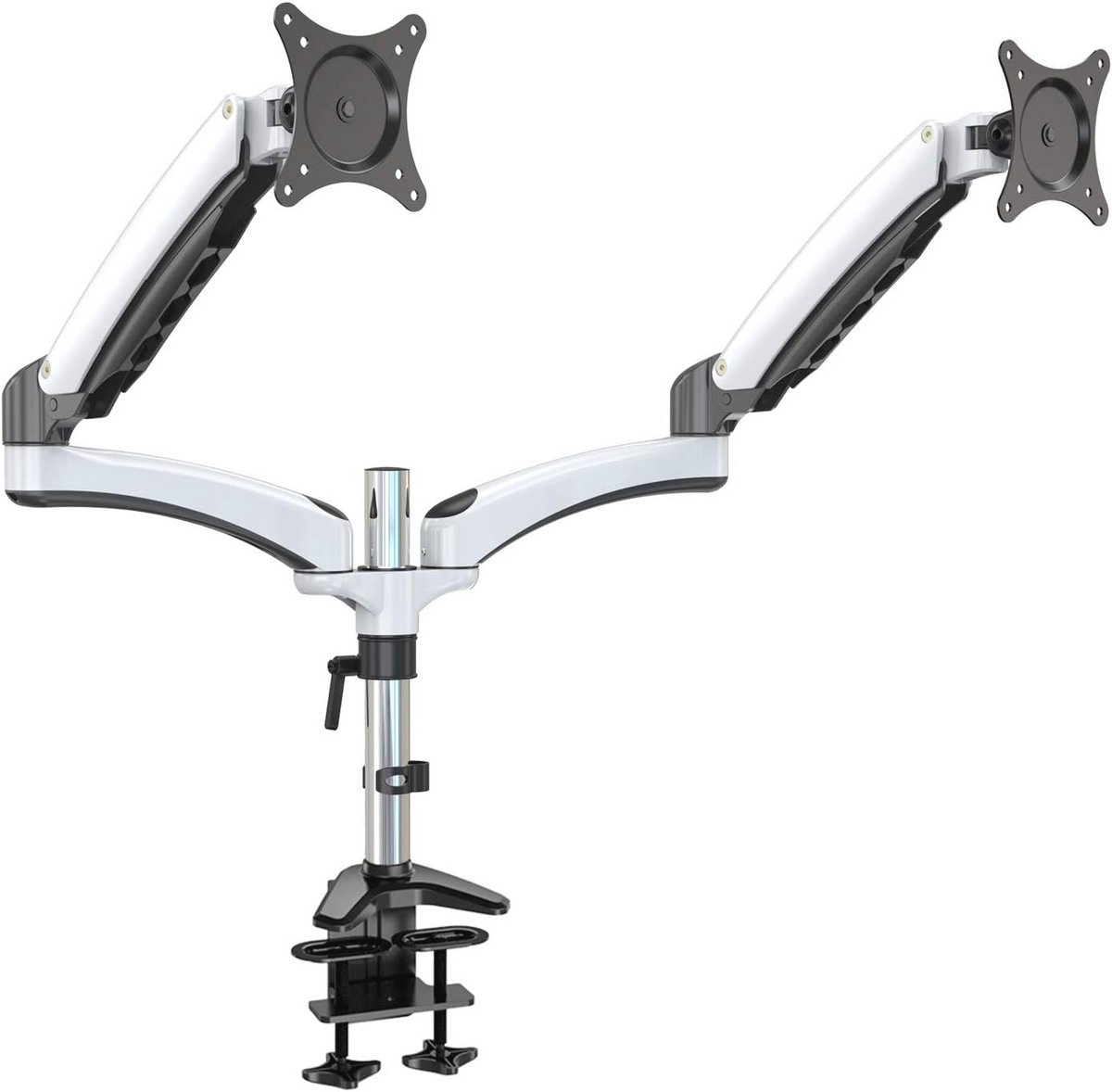 Dubbele Monitor Bureau Mount voor 2 Schermen 15" tot 27" met VESA 75/100