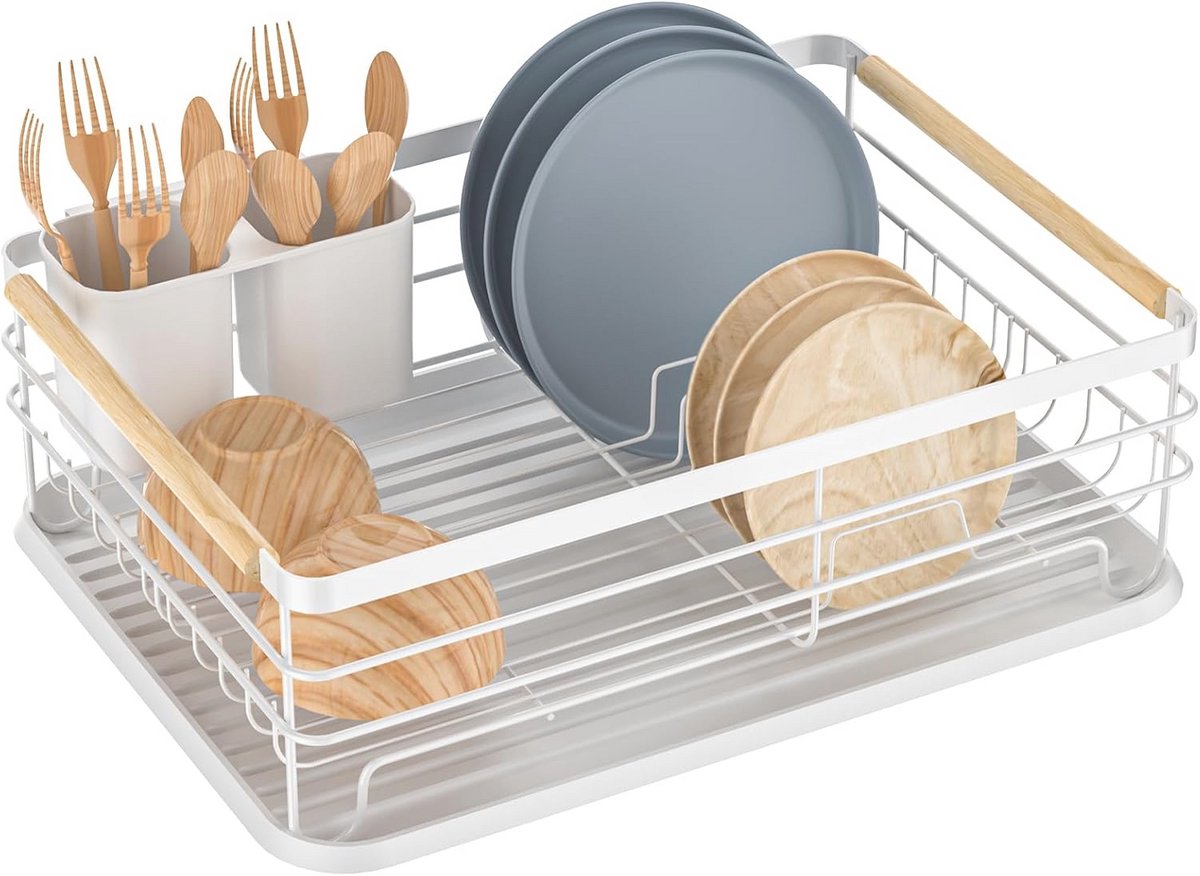 Afdruiprek voor Servies met Lekschaal - Geschikt voor 3-5 Personen