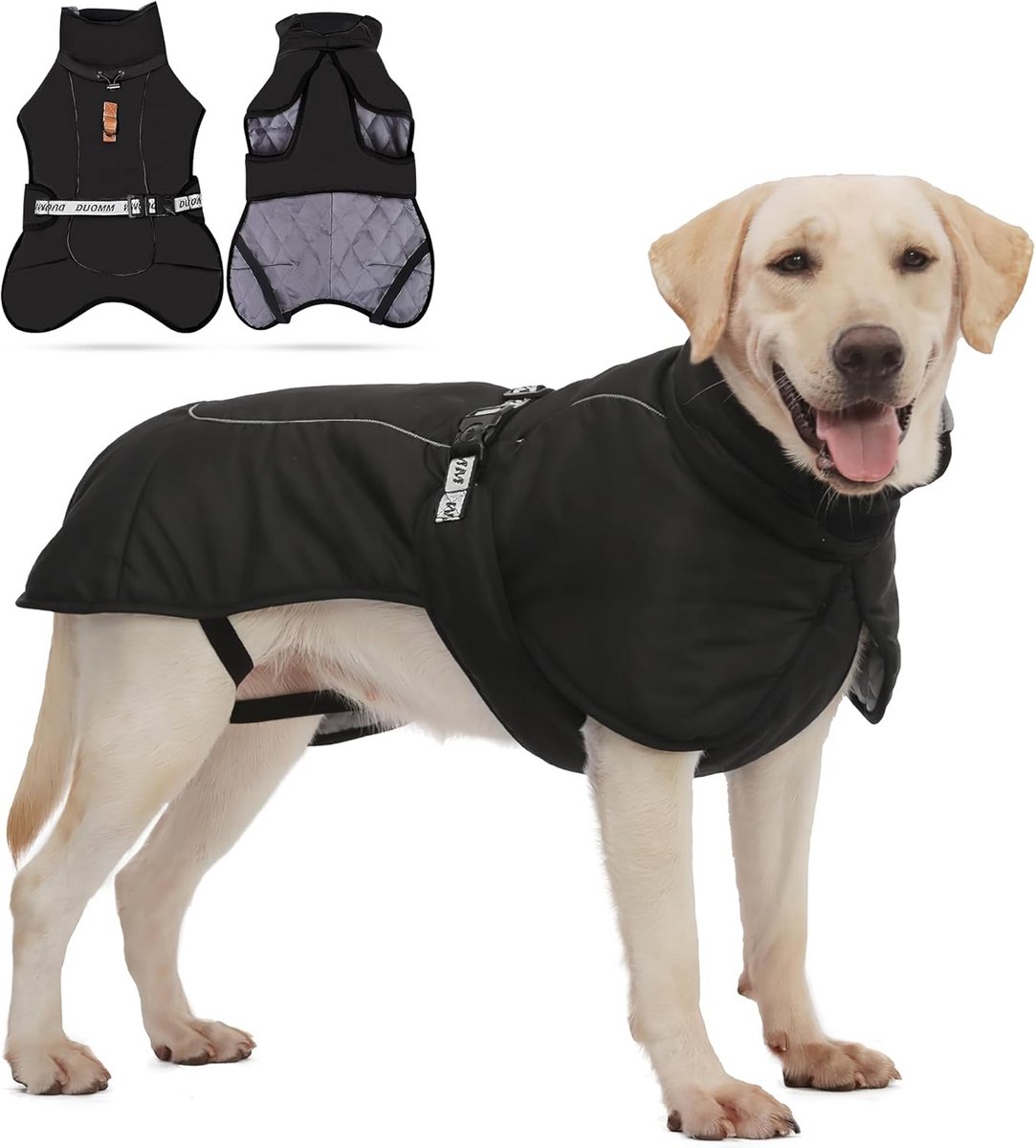 Warme Winterjas voor Middelgrote en Grote Honden met Reflecterende Strips