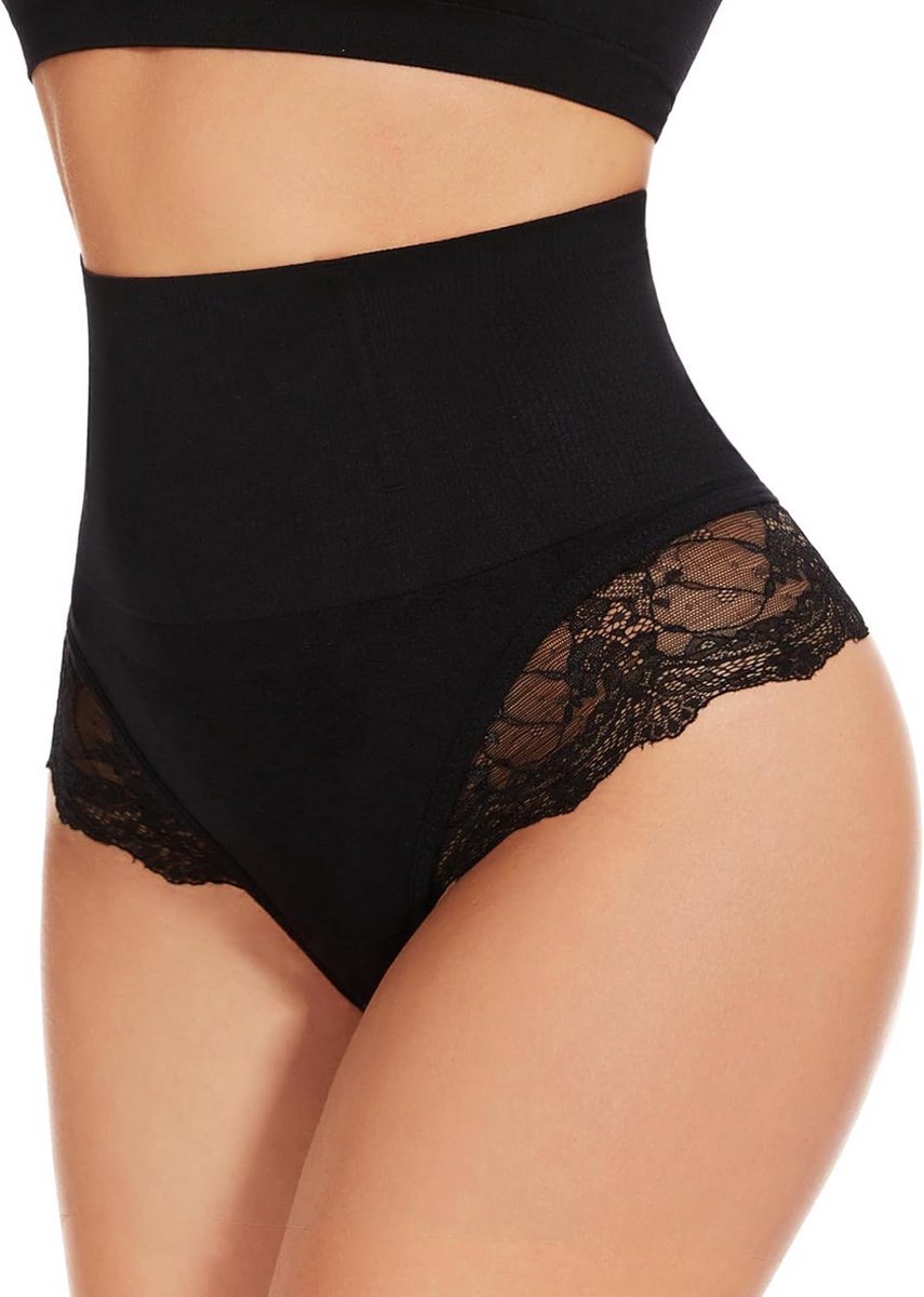 Shapewear String met Hoge Taille & Dubbele Compressie voor Buikcontrole | Slankmakende Tanga Onderbroek