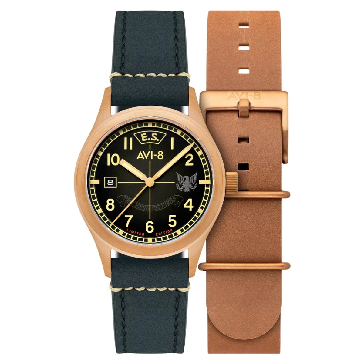 AVI-8 - AV-4145-01 - Polshorloge - Heren - Automatisch - Flyboy Eagle Squadron Bronze