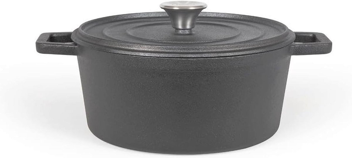 Gietijzeren ronde pan Ø 24 cm - 4 liter geschikt voor alle warmtebronnen