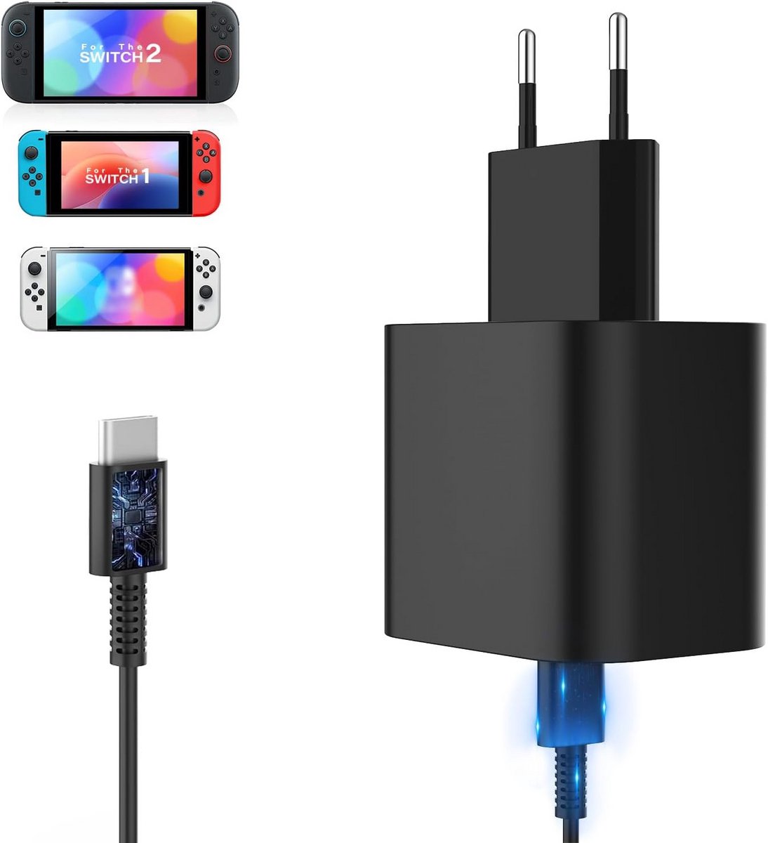 Krachtige 60W USB-C Oplader voor Switch, Steam Deck en Mobiele Telefoons