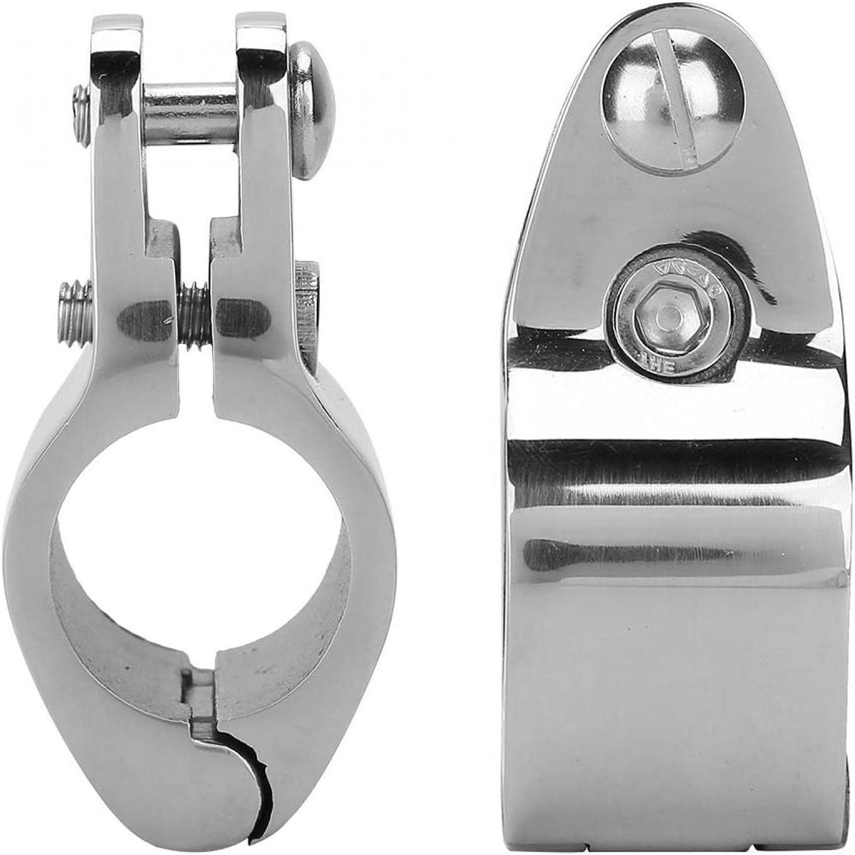 Allecta - Scharnierende kaak schuif 2 stuks roestvrijstalen boot Bimini-top hardware fittingen - diverse formaten