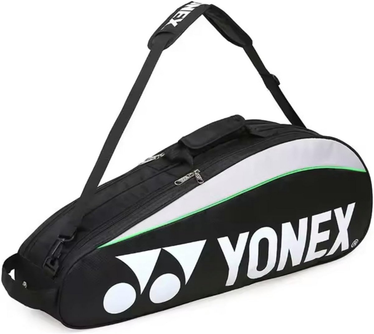 Sporttas voor 6 Rackets (Badminton, Tennis, Squash) met Schoenenvak en Meerdere Vakken