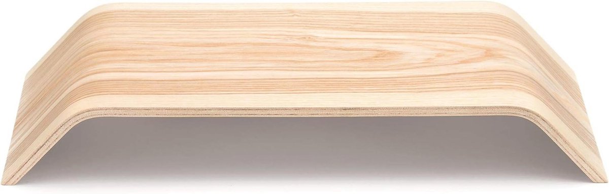 Robuuste Houten TV- en Laptopstandaard in Minimalistische Stijl