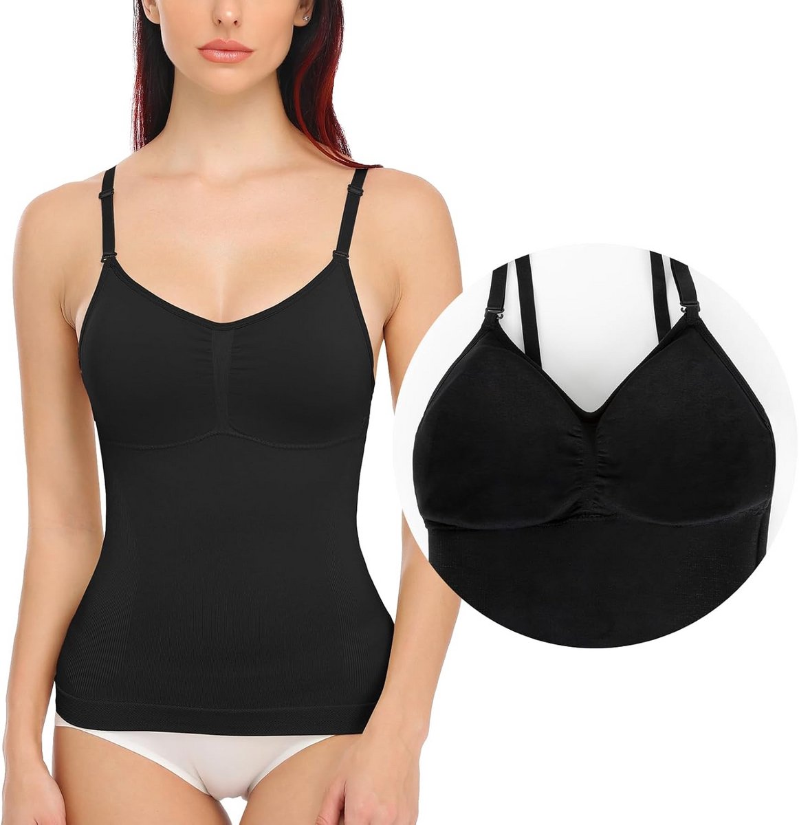 Dames Onderhemd Buikweg Camisole Bodyshaper Tanktop met Shaping Effect en Spaghettibandjes