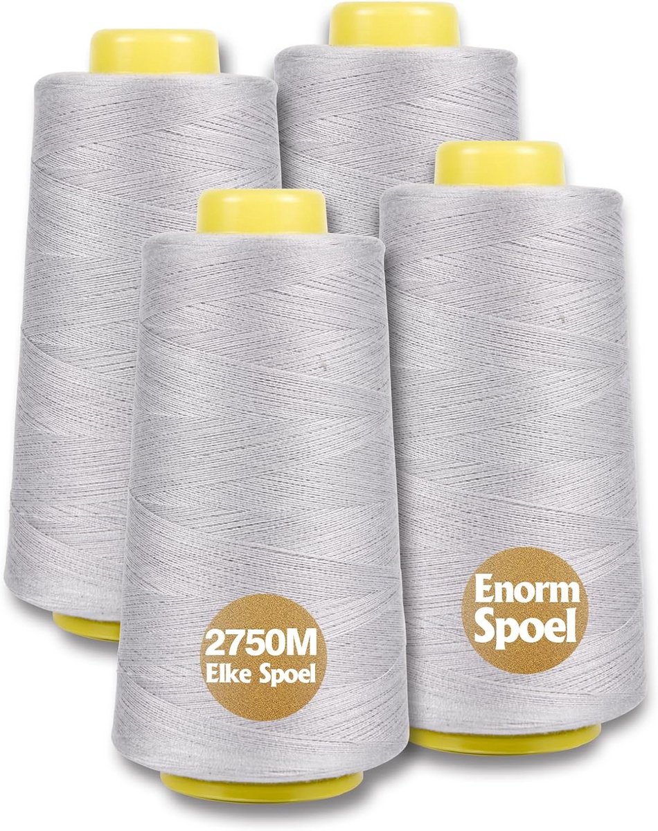 Set van 4 Polyester Naaigaren Spoelen - Overlock en Quilt Garen