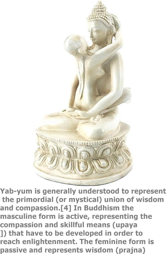 Yab Yum Boeddha Beeldje Shakti Omhelzing Tantra 15 cm Hoog — afbeelding 4
