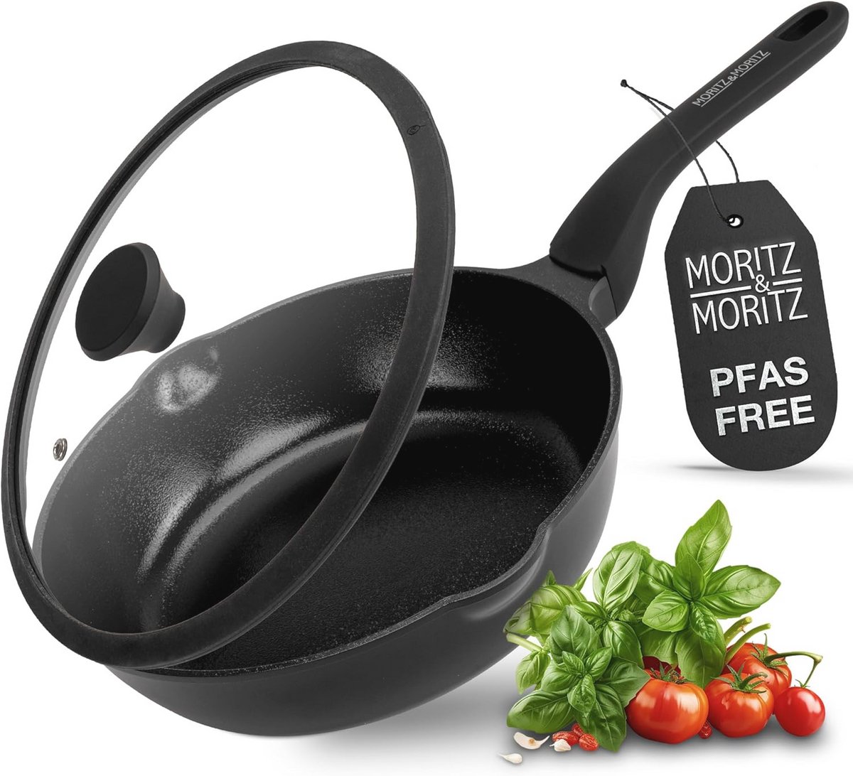 26 cm multipan met deksel - antiaanbak pan voor braden, stoven en stomen - geschikt voor alle warmtebronnen