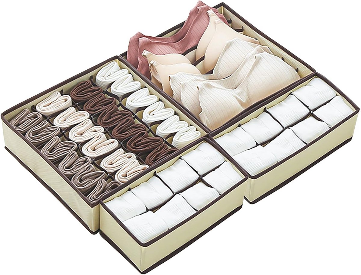 Opvouwbare Ladeverdeler Set - Organiseer Kleding en Accessoires Efficiënt
