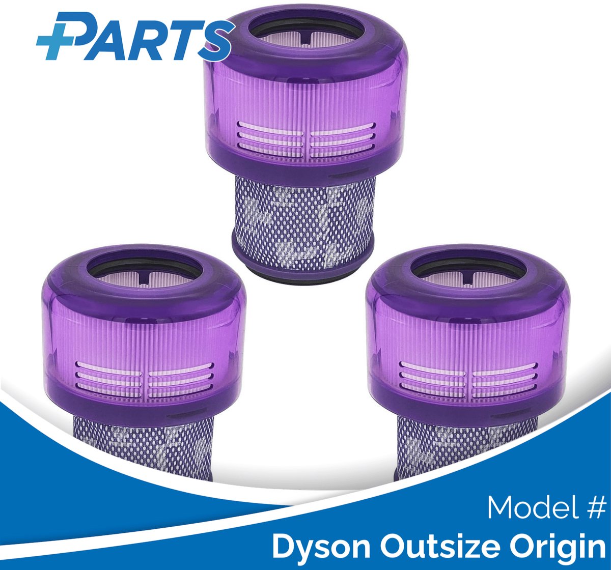 Dyson Outsize Origin Filters (3 Stuks, Plus.Parts® alternatief voor 970422-01)