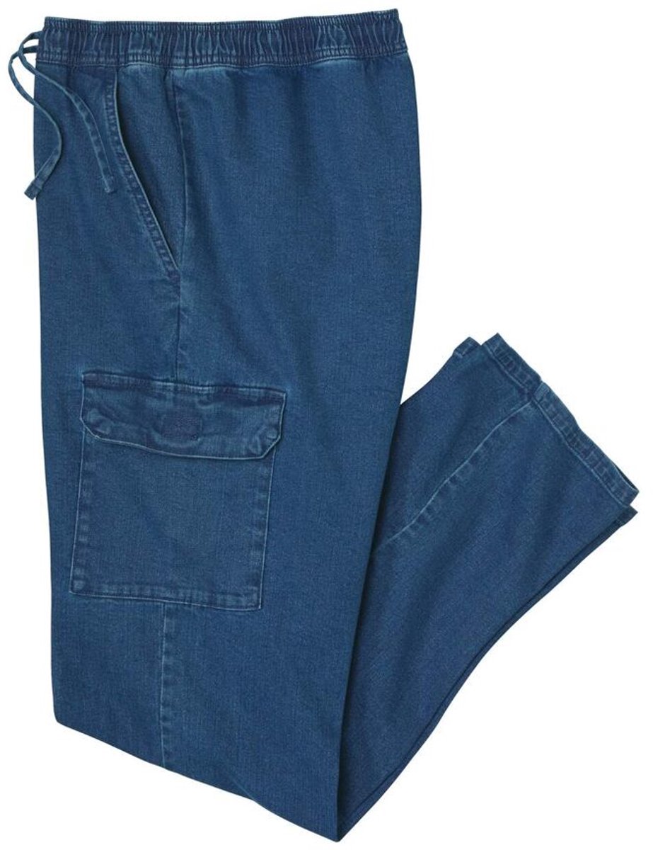 ATLAS FOR MEN - Casual cargobroek van spijkerstof - Heren - Verkrijgbaar in grote maten - XL