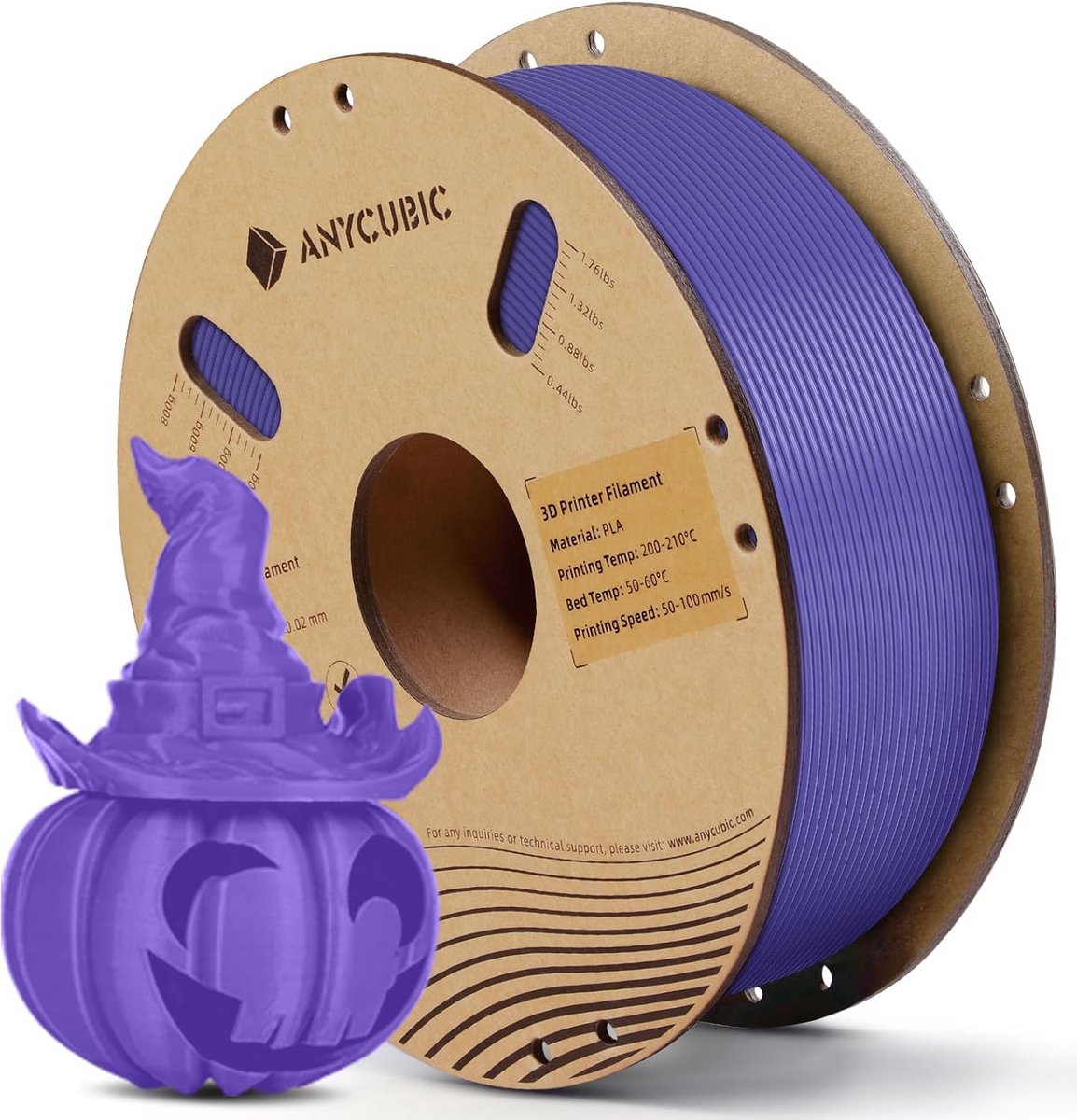 PLA Filament 1.75mm 1kg voor 3D Printer - Paars (Purple Wealth)