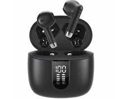 Golden Sound Oortjes draadloos - Draadloze oordopjes - Oortjes - Bluetooth oordopjes - 30 uur batterijduur - Earpods - Led Display - Noise Cancelling - Zwart