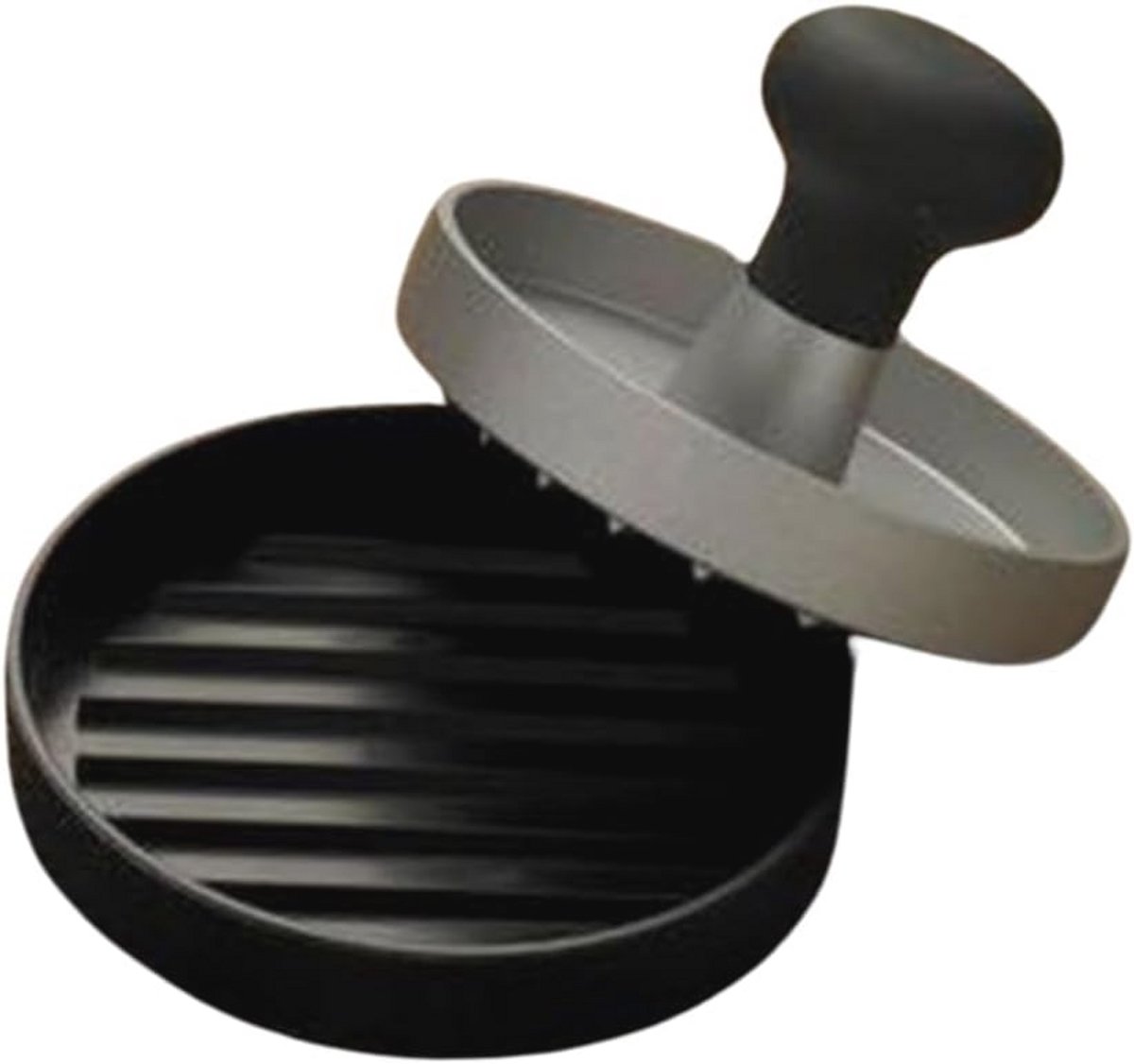 Hoogwaardige Hamburgerpers voor Perfecte Hamburgers - Vaatwasmachinebestendig, Aluminium en ABS, 11 cm