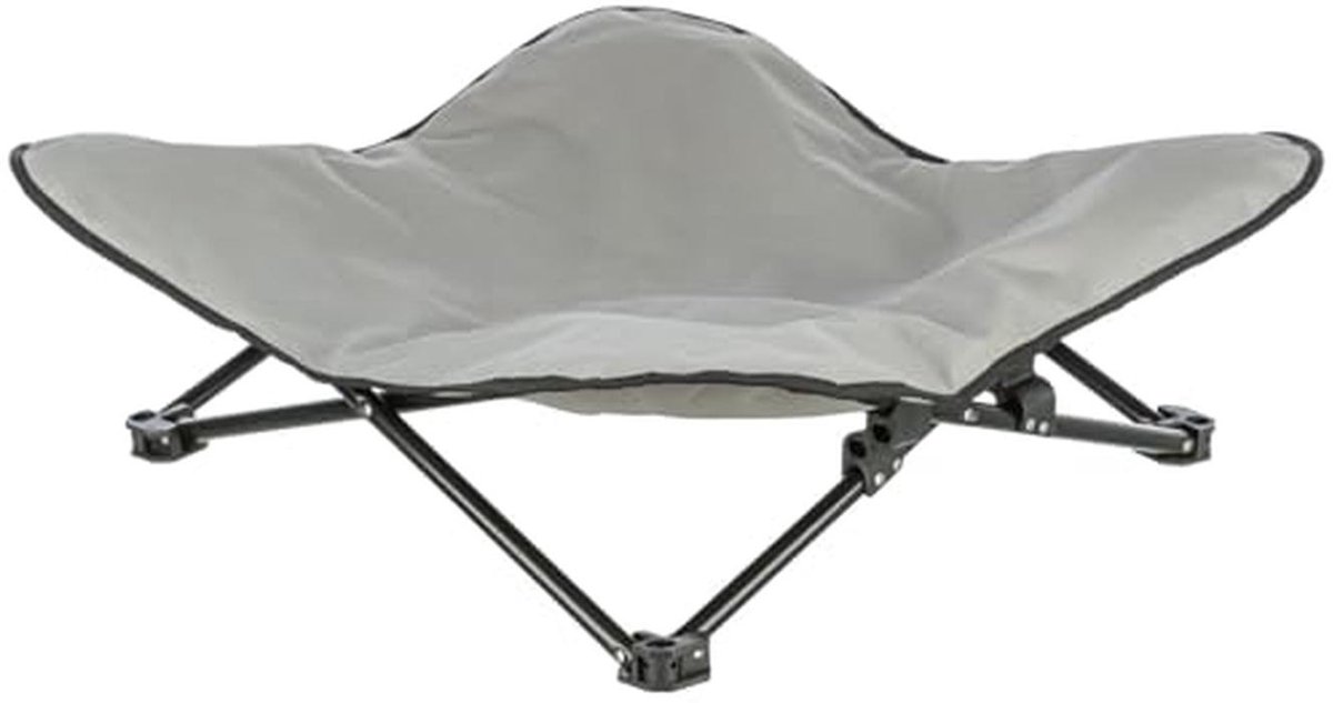 Honden Campingbed - Reisbed Dier - Comfortabel Rusten - Inklapbaar Ontwerp - 69x69cm - Beige Zwart