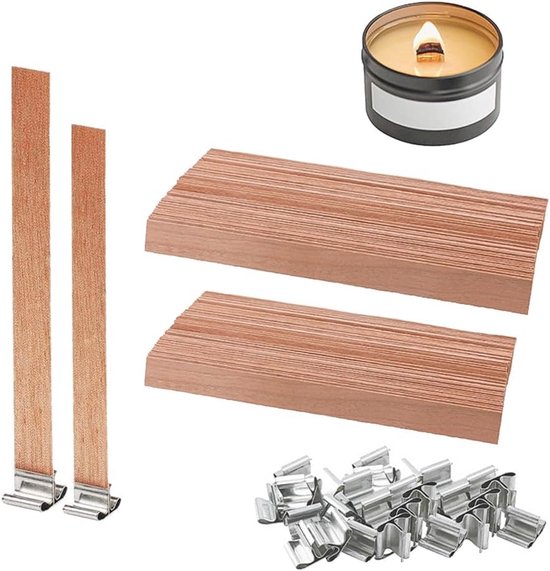 thumbnail: Set Van 60 Kaarslonten Met Accessoires - Katoen Voor Zelfgemaakte Kaarsen En Olielampen