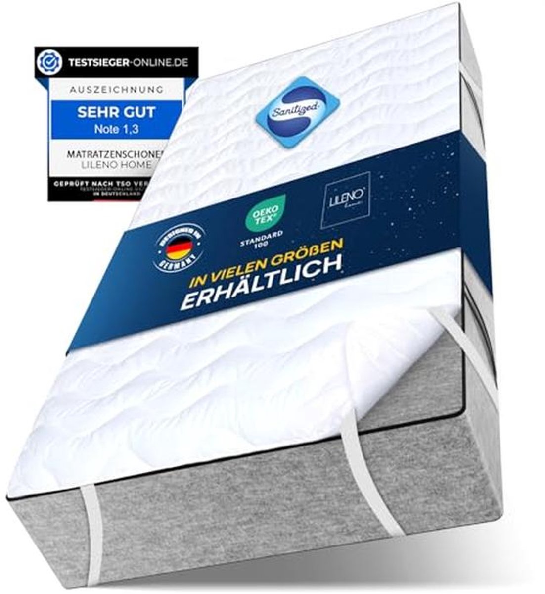 Matrasbeschermer 120x200 cm - ademend en wasbaar - extra zachte matrascover voor topper en boxspringbed