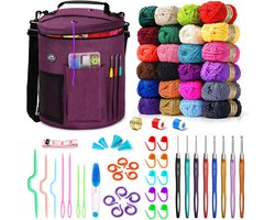 79-delige haakset met grote breitas en garenopslagorganizer