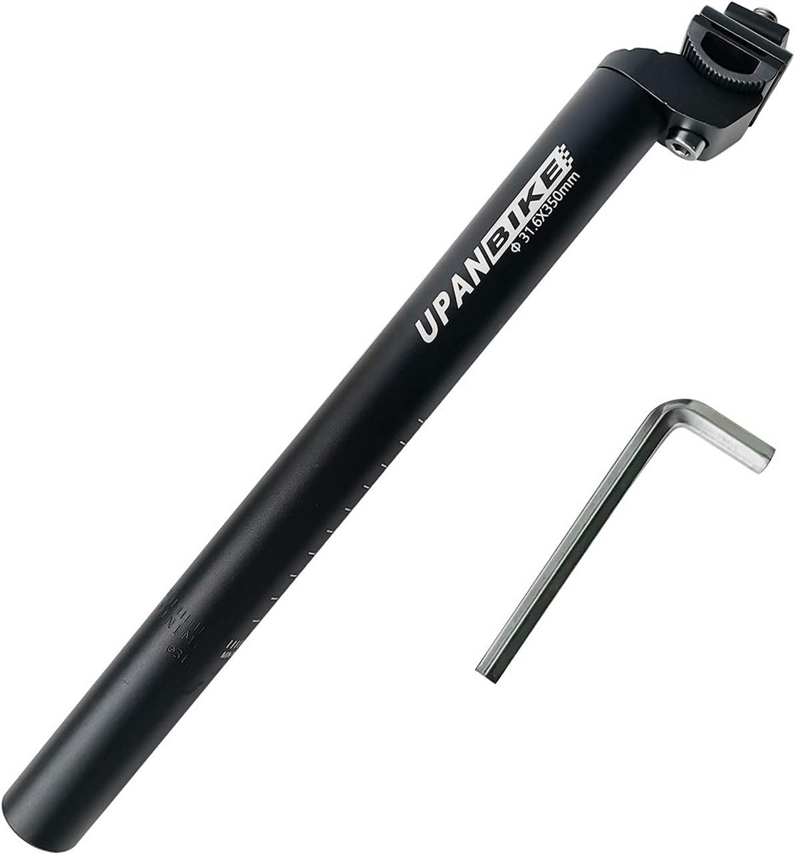 Zadelpen Aluminiumlegering 350 mm met Micro-Instelklem