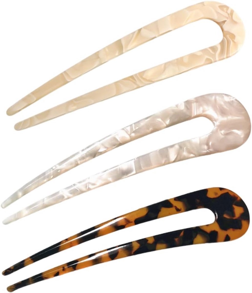 U-vormige haarspelden - 3 stuks vintage haaraccessoires voor elke gelegenheid