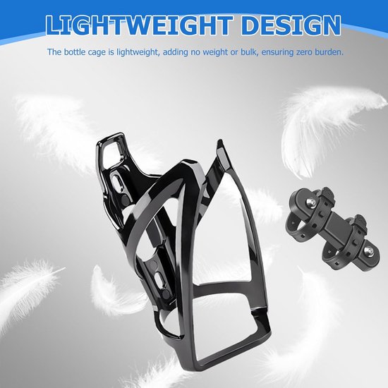 Fiets bidonhouder - vast frame - bidonhouder, fiets bidonhouder zwart, met beugelverbetering, lichtgewicht en duurzaam, geschikt voor mountainbike racefiets bidonhouder (zwart 1) van Merkloos — afbeelding 3