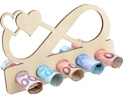 Cadeau d'argent en bois en forme de nœud infini pour mariage - Cadeaux créatifs et idées de cadeaux de mariage