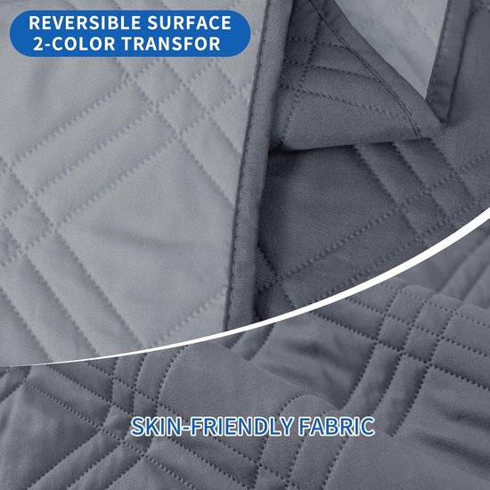 Omkeerbare Relaxstoelhoes Universele Beschermhoes voor Fauteuil Krasbestendig Grijs — afbeelding 4
