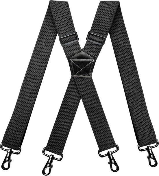 Brera67 Bretelles élégantes pour homme 3,5 cm Clip large Longueur réglable510 - Prêt-à