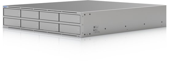 Ubiquiti UNAS Pro 8 - 8‑bay 2U rackmount NAS 8× 2.5/3.5" HDD/SSD + 2× M.2 NVMe - 3× 10 GbE (2× SFP+ / 1× RJ45) - 16 GB RAM - Hot‑swappable PSU - Rackmount van Ubiquiti — afbeelding 4
