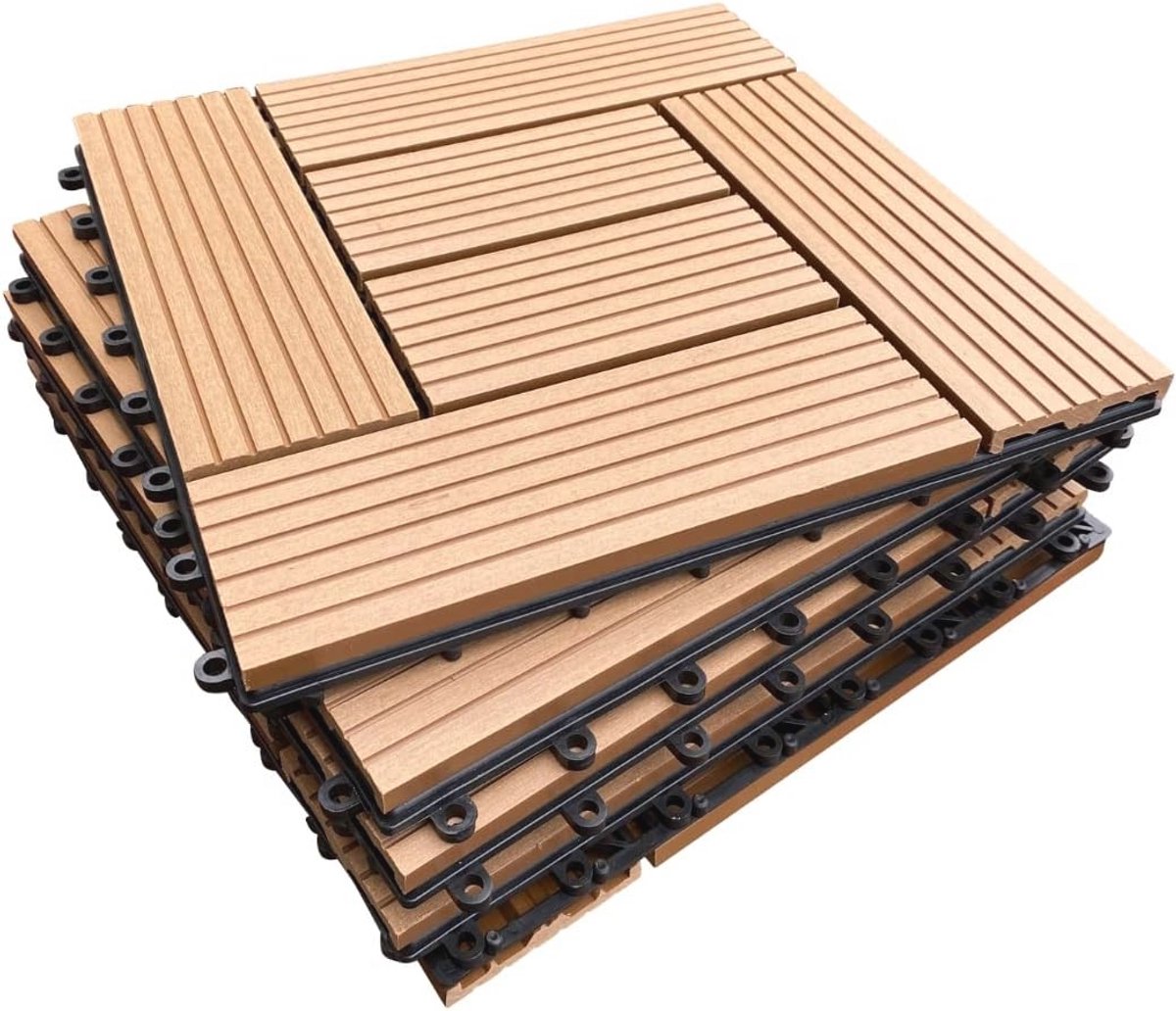 Composiet Terrastegels voor Tuin en Balkon - Onderhoudsarm en Eenvoudige Installatie, 30 x 30 cm