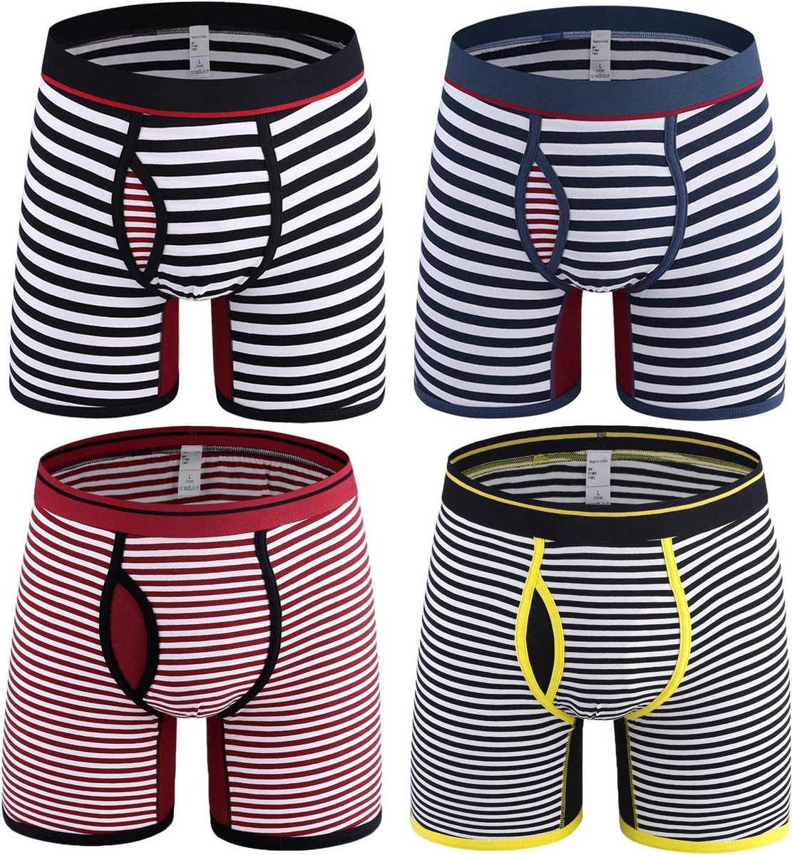 Heren Boxerslips met Open Fly - Ademend en Comfortabel Katoenen Multi Pack