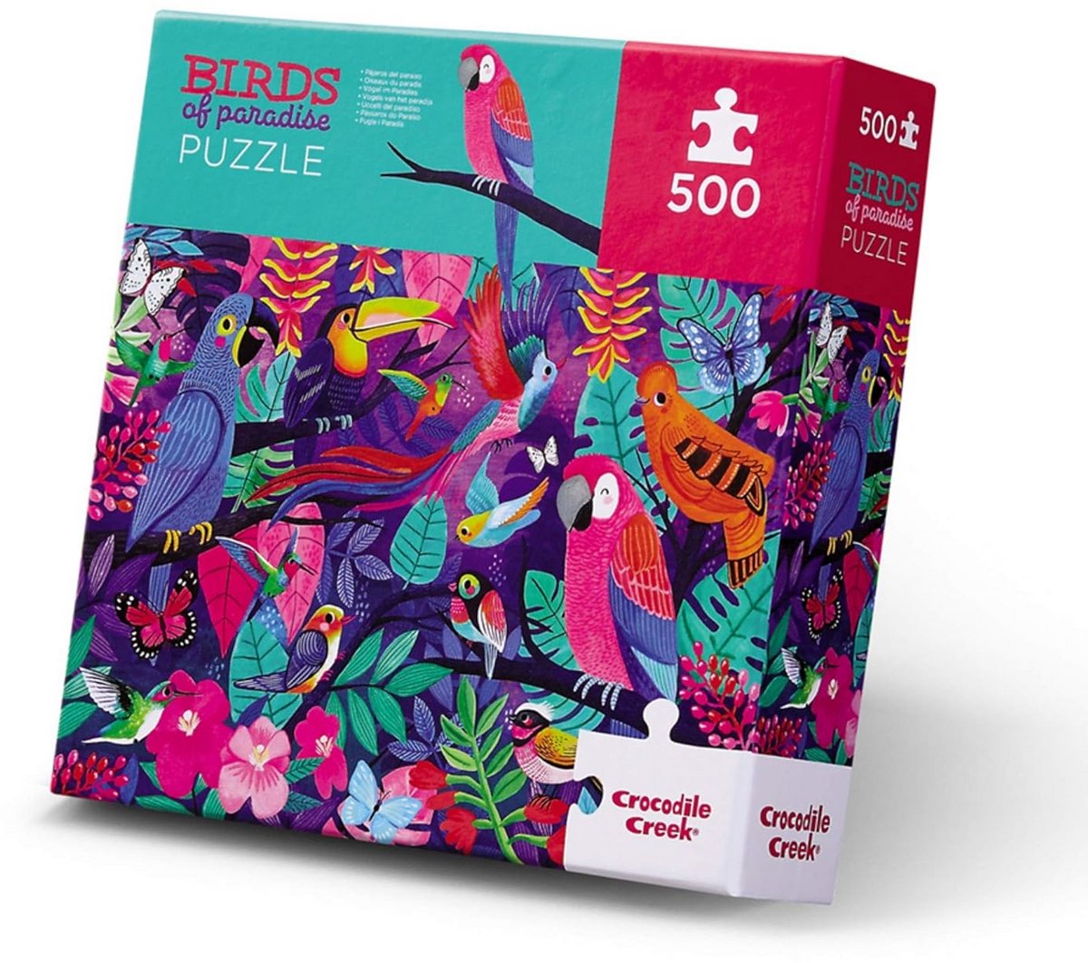 Klassieke Boxed Puzzel van Paradijsvogels - 500 Stukjes voor Puzzelplezier