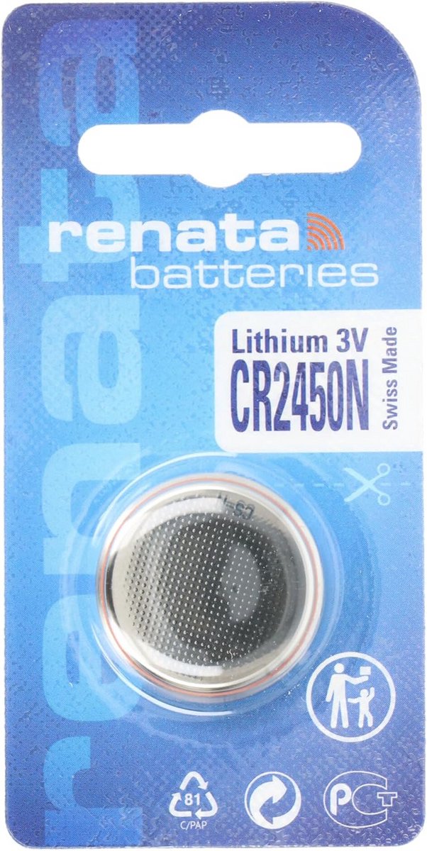 Lithium Horloge/Sleutel/Gadget Batterij CR2450 3V - Kwaliteit uit Zwitserland